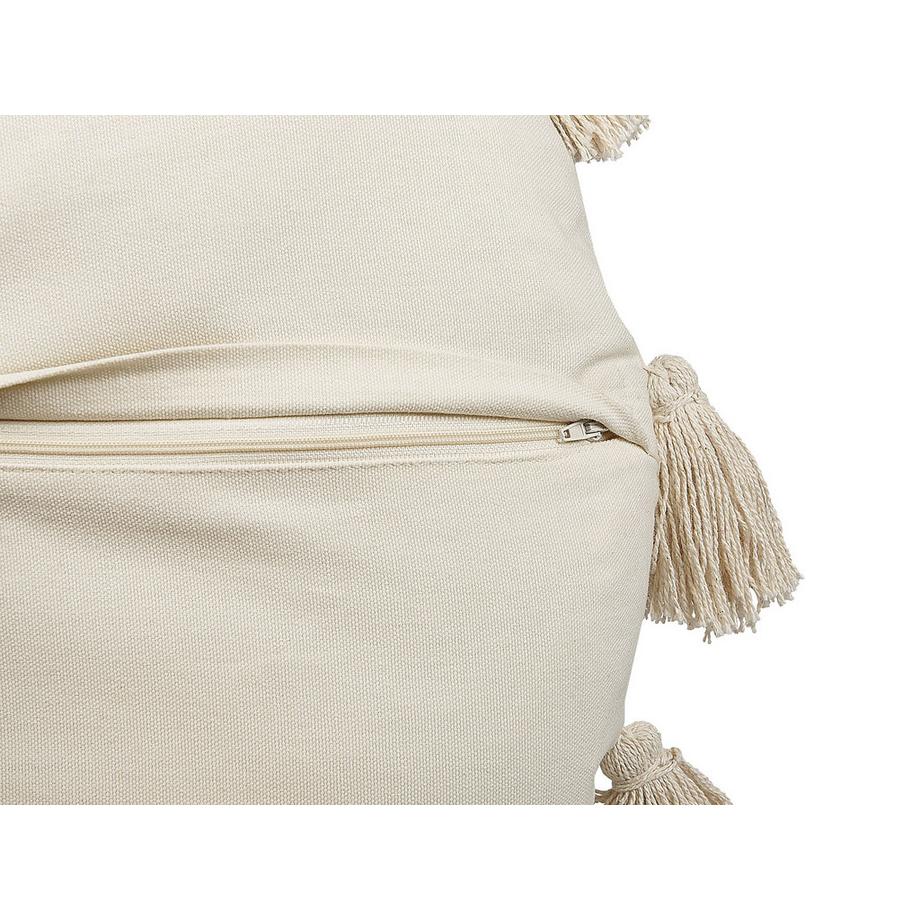 Beliani Lot de 2 coussins décoratifs en Coton Boho MADIA  