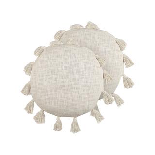 Beliani Lot de 2 coussins en Coton Boho MADIA  