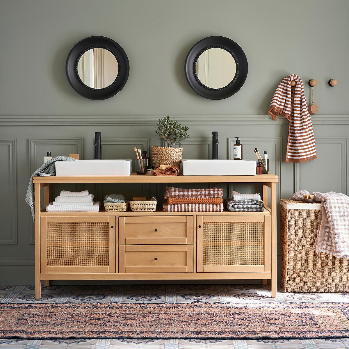 La Redoute Intérieurs Frottee-Badetuch Dinan mit Vichykaro (500 g/m²)  