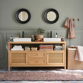 La Redoute Intérieurs Frottee-Badetuch Dinan mit Vichykaro (500 g/m²)  