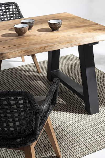 mutoni Table de jardin Rolland 240x100 anthracite  