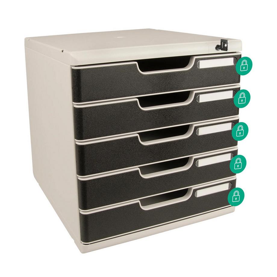 Exacompta Cassettiera Modulo Office 5 cassetti con serratura  