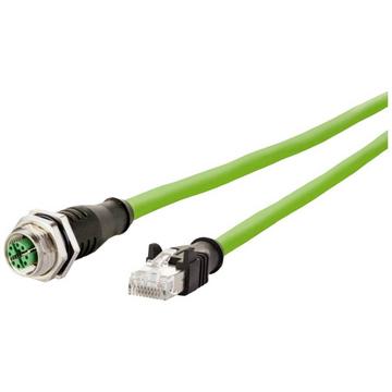 Câble Ethernet industriel M12, codage X, 5.0 m, connecteur femelle M12 droit - connecteur mâle RJ45