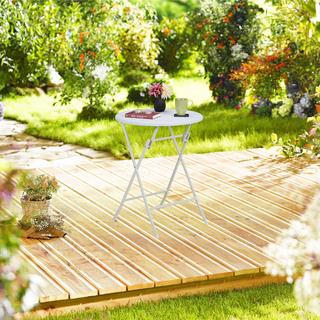 B2X Table de jardin ronde aspect rotin  