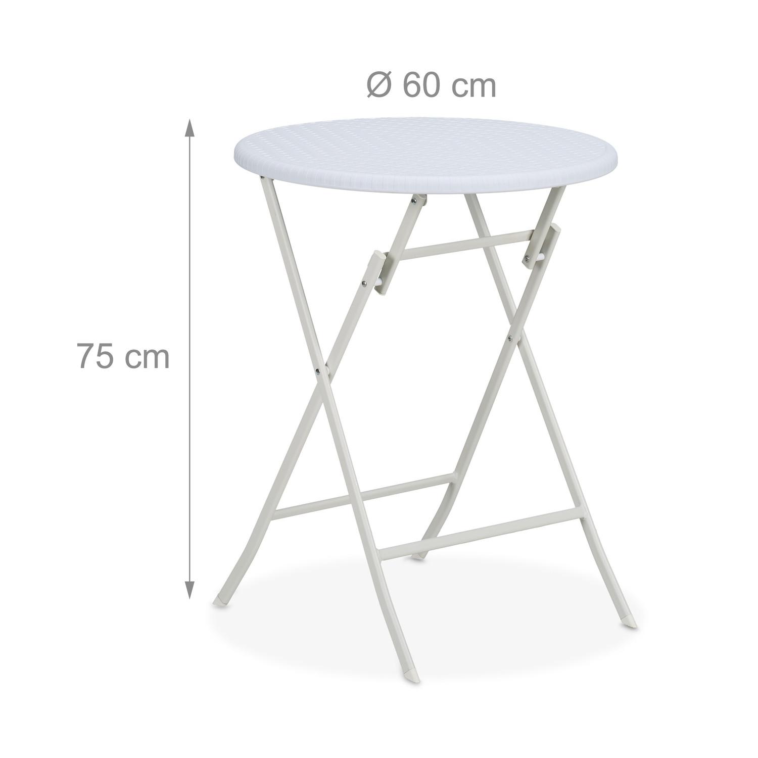 B2X Table de jardin ronde aspect rotin  