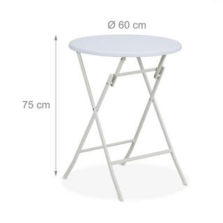 B2X Table de jardin ronde aspect rotin  