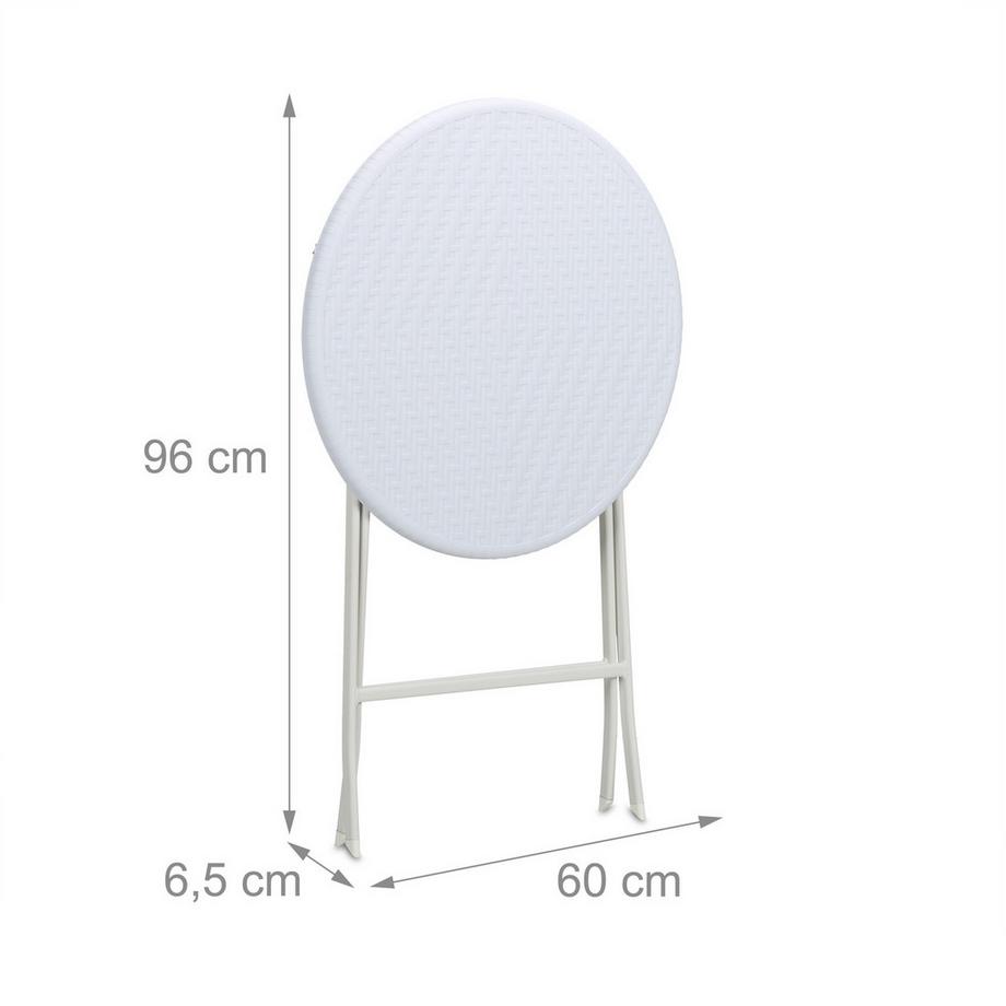 B2X Runder Gartentisch in Rattanoptik  