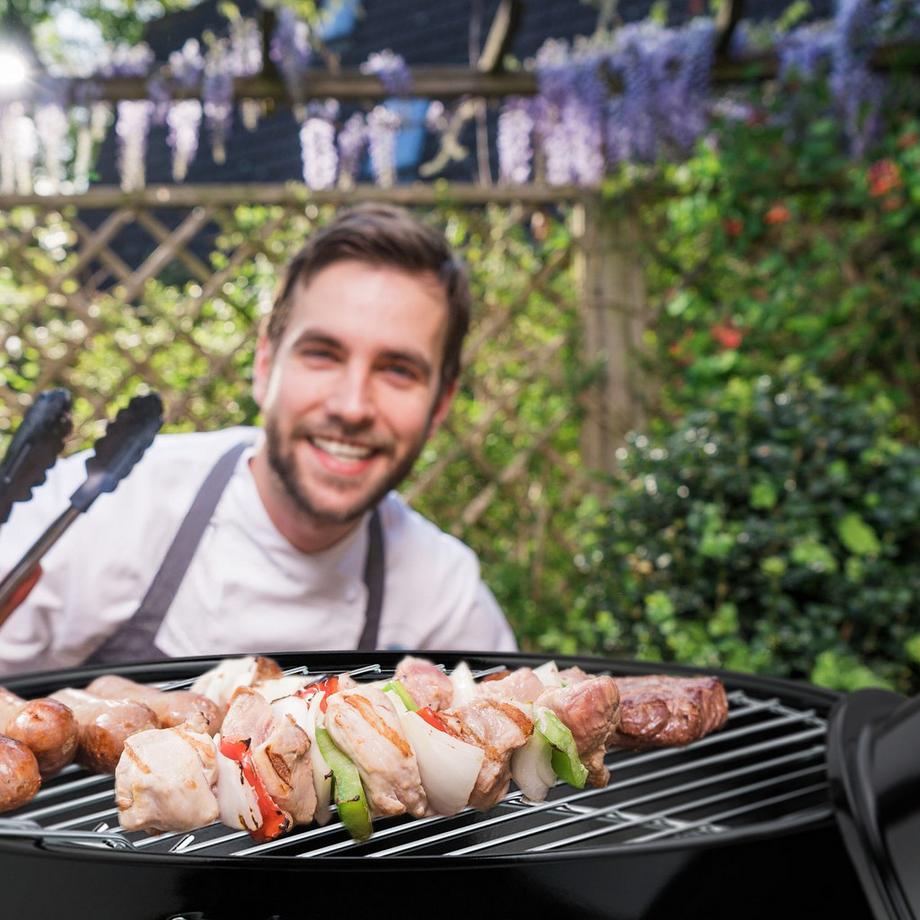 Northix  Barbecue portable avec couvercle 