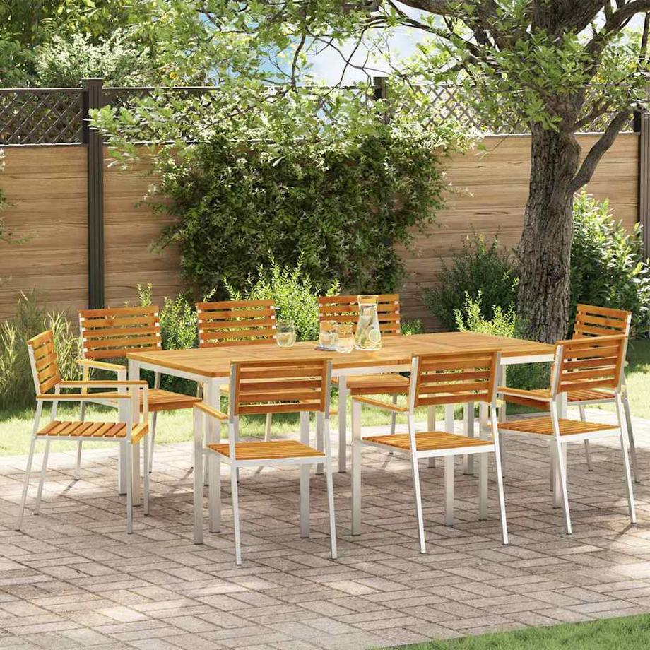 VidaXL Outdoortisch-set massivholz akazie  