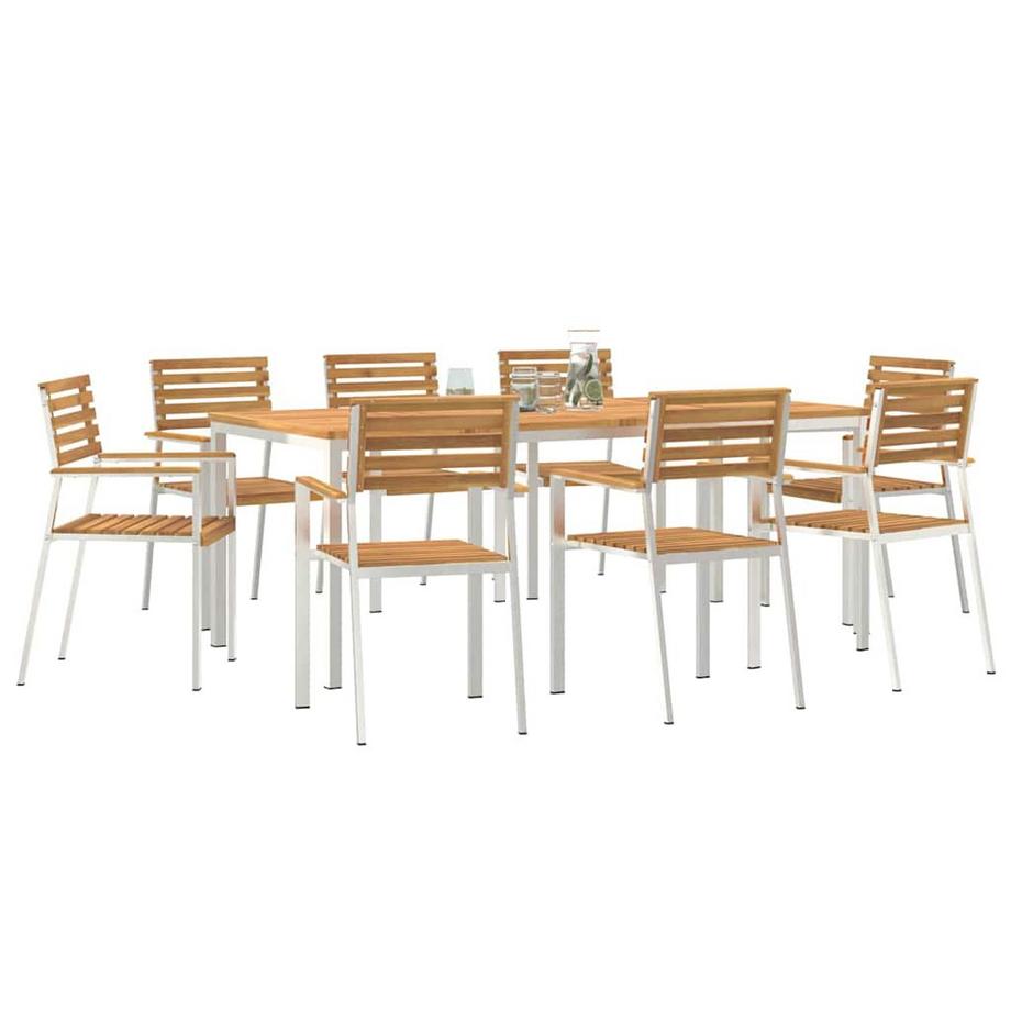 VidaXL Outdoortisch-set massivholz akazie  
