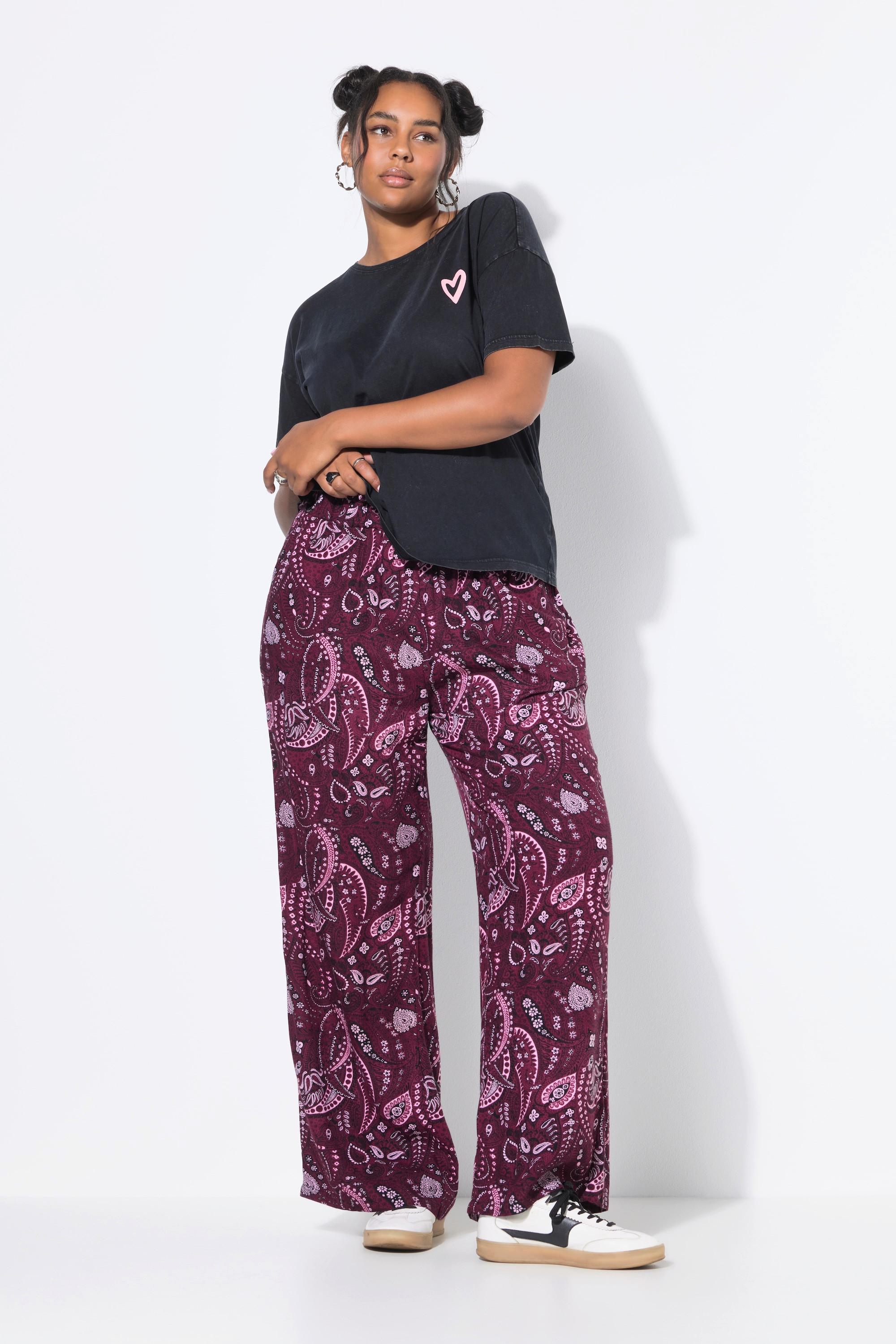 Studio Untold Pantalon palazzo taille haute jambe large Imprimé intégral  