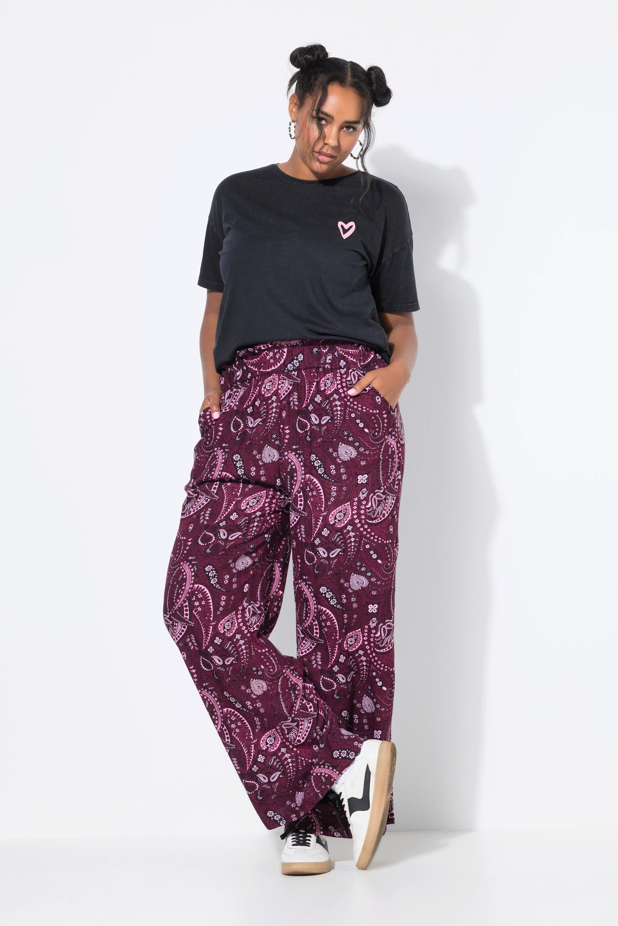 Studio Untold Pantalon palazzo taille haute jambe large Imprimé intégral  