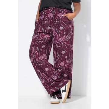 Pantalon palazzo taille haute et jambe large. Imprimé intégral