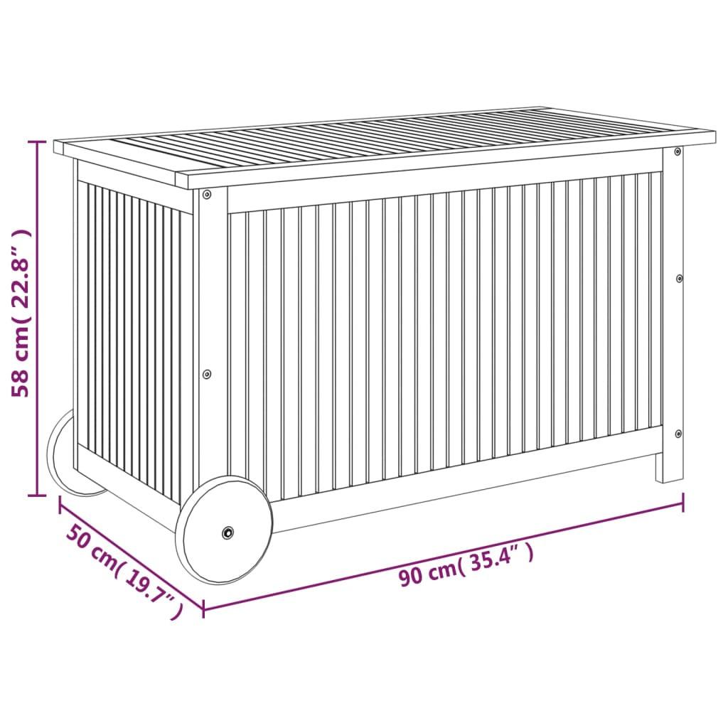 VidaXL Coffre de rangement de jardin bois  