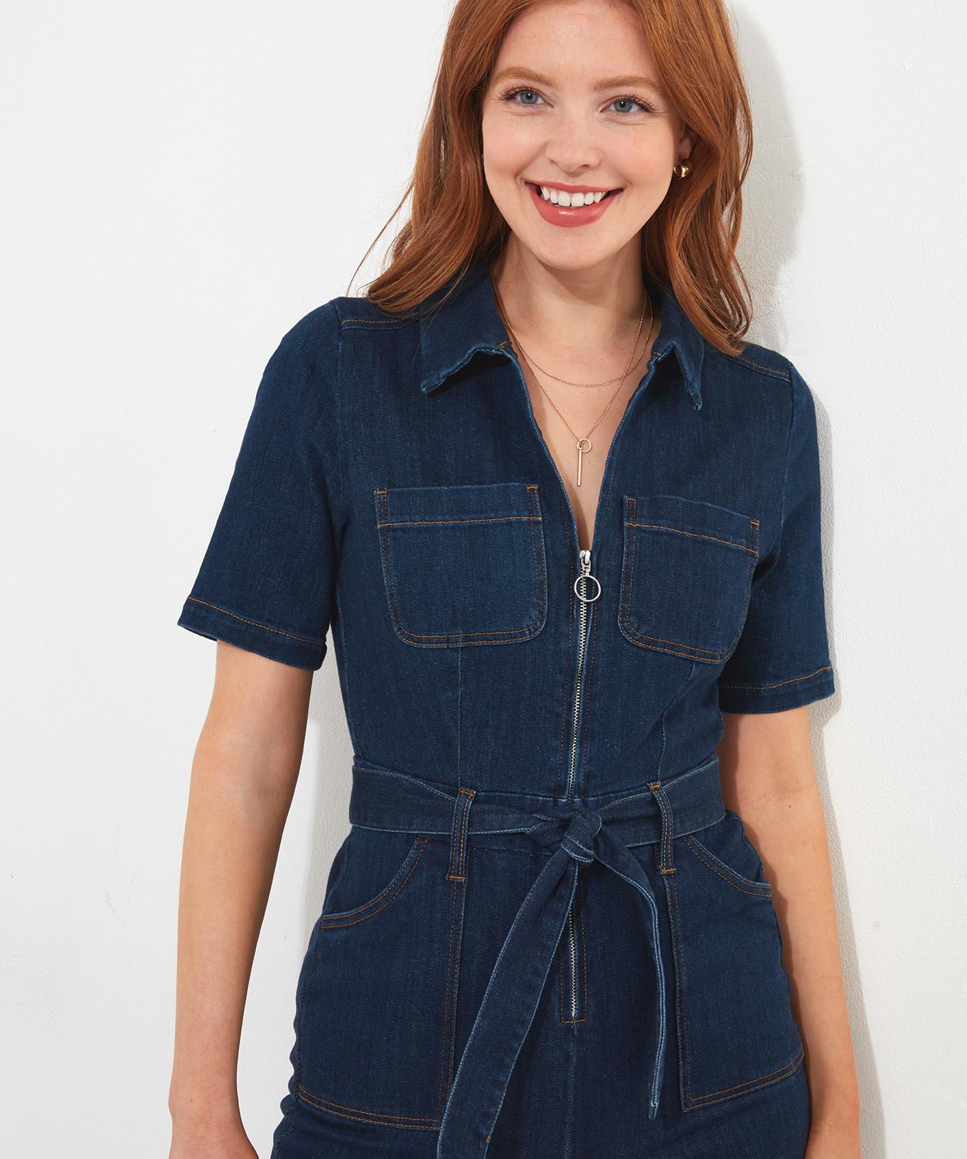 Joe Browns PETITE Retro Denim Overall mit Reissverschluss  