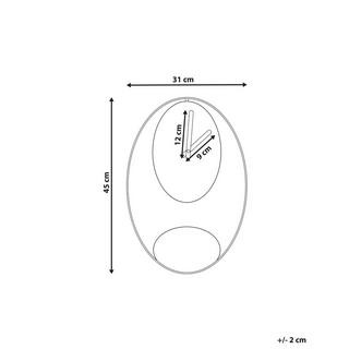 Beliani Wanduhr aus Stahl Modern MANIGOD  