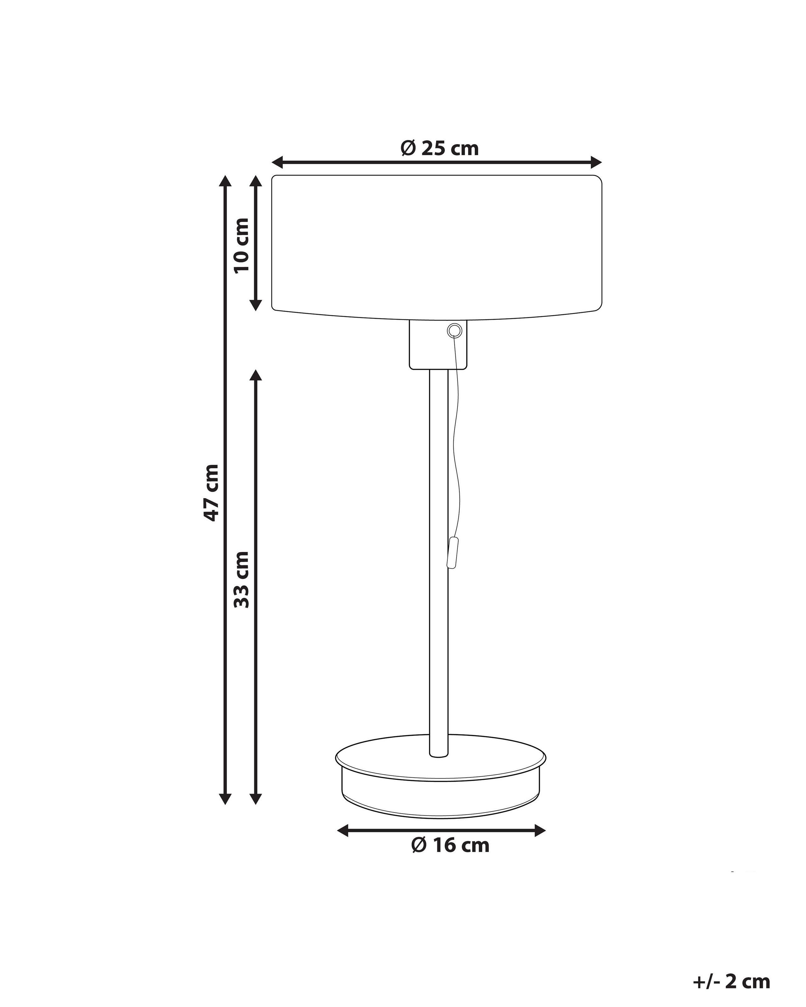 Beliani Lampe à poser en Métal Moderne ARIPO  