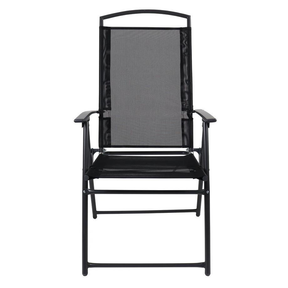 VCM 4-tlg. Set Gartenstuhl Hochlehner Textilene Balkonstuhl Camping Klappstuhl  