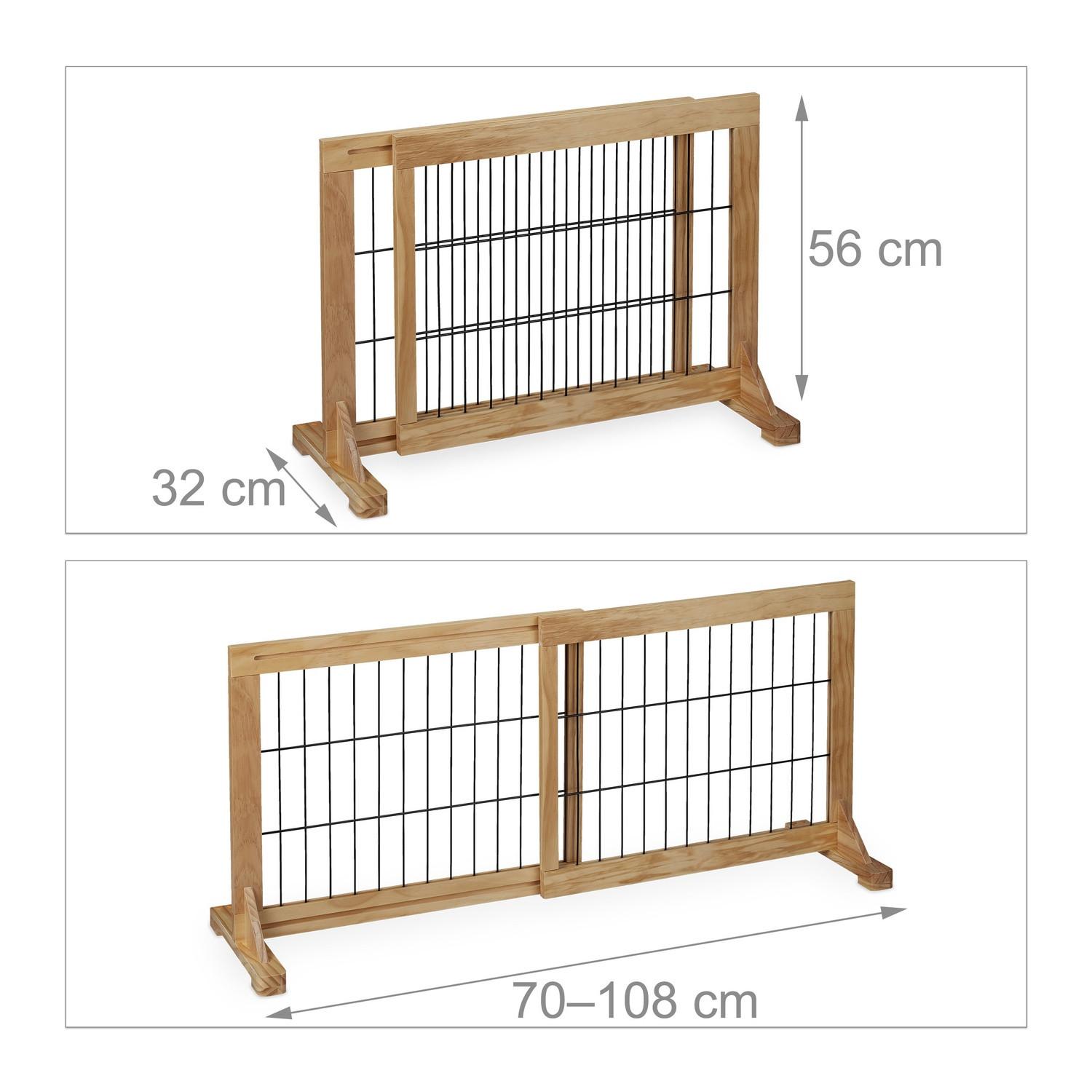 B2X  Portail de sécurité rétractable en bois naturel 