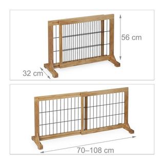 B2X  Portail de sécurité rétractable en bois naturel 