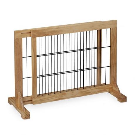 B2X  Portail de sécurité rétractable en bois naturel 