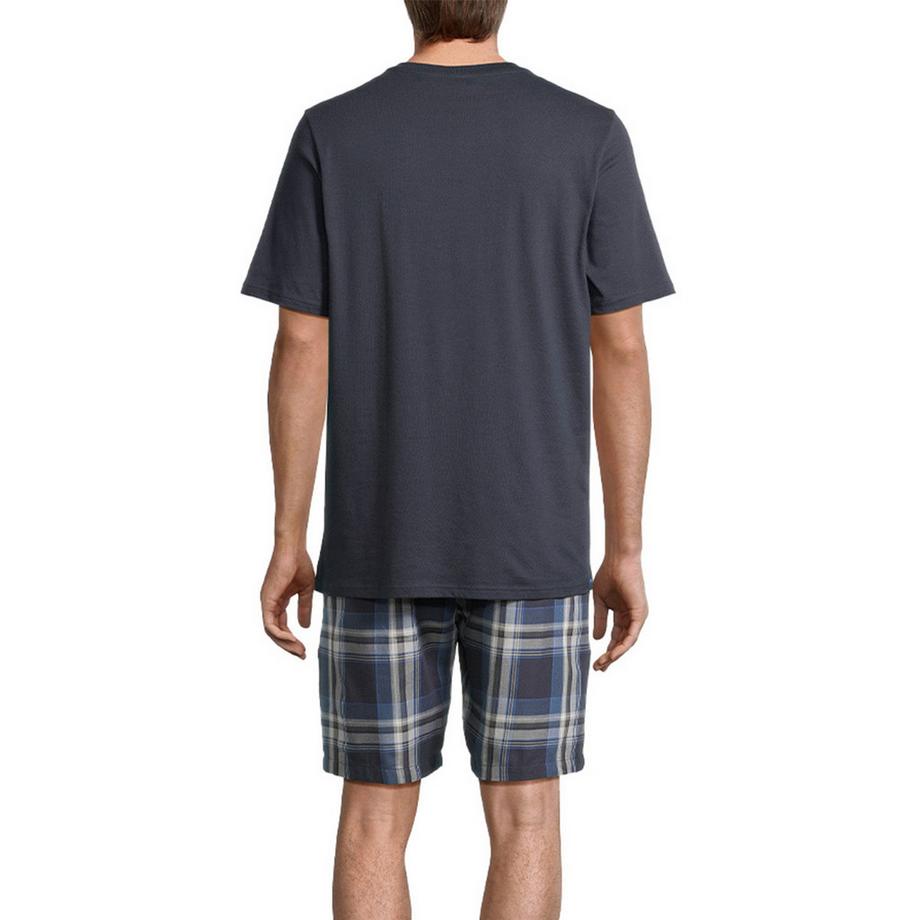 Schiesser Night & Home Pyjama Court Henley Manches Courtes  