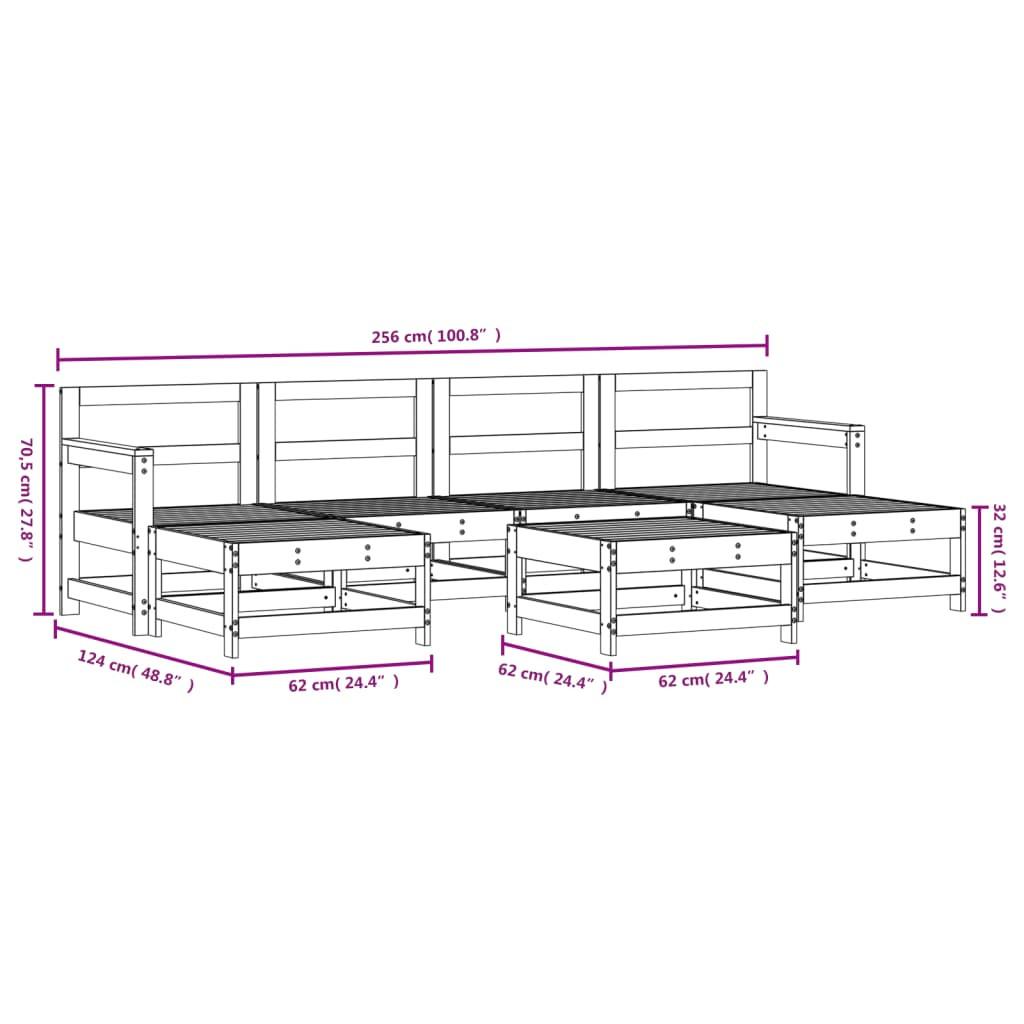 VidaXL set salotto da giardino Legno di pino  