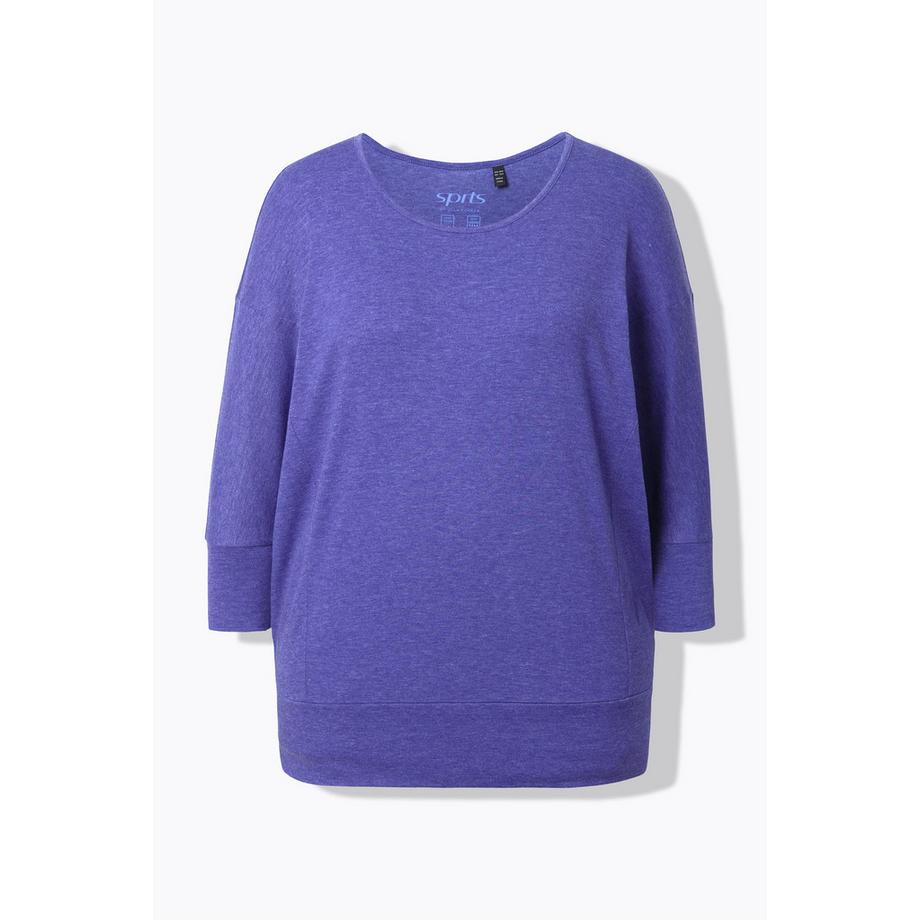 Ulla Popken Maglia Funzionale Oversize Scollo a Barca Maniche 3/4  