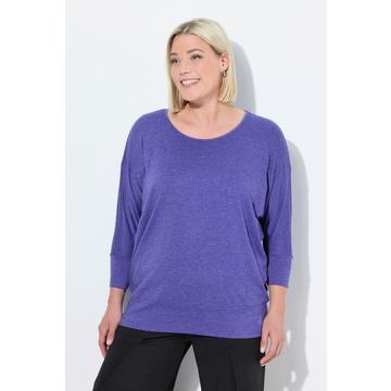 Maglia funzionale dal taglio oversize con scollo a barca e maniche a 3/4