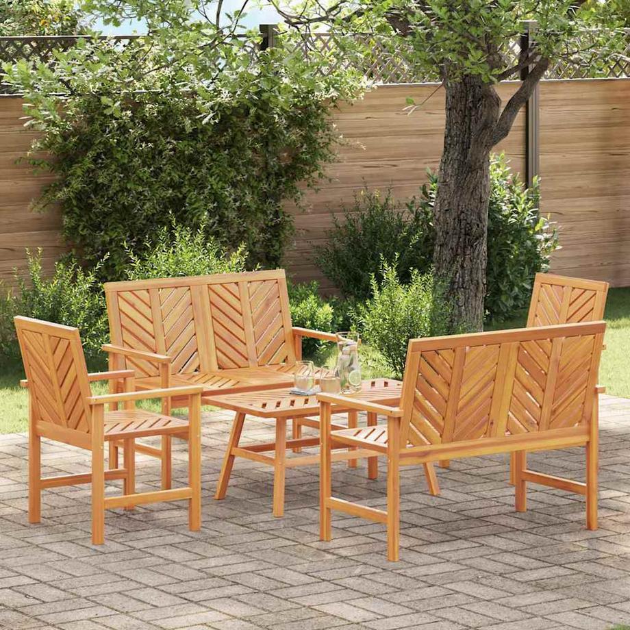 VidaXL Mobilier de jardin bois d'acacia massif  