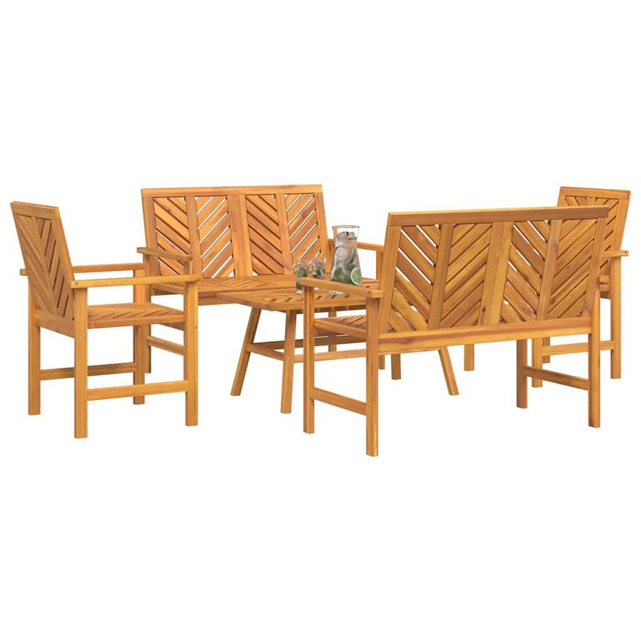 VidaXL Mobilier de jardin bois d'acacia massif  