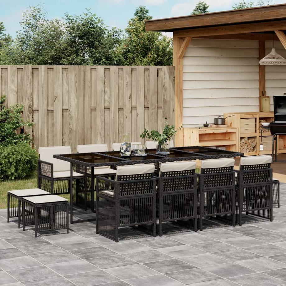 VidaXL set da pranzo da giardino Polirattan  