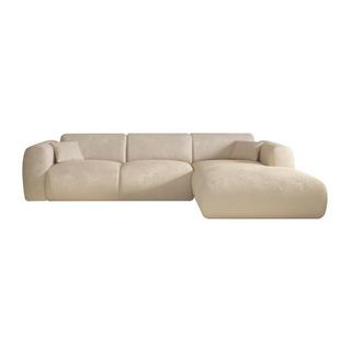 Maison Céphy Großes Ecksofa - Ecke rechts - Strukturstoff - Beige - POGNI von Maison Céphy  