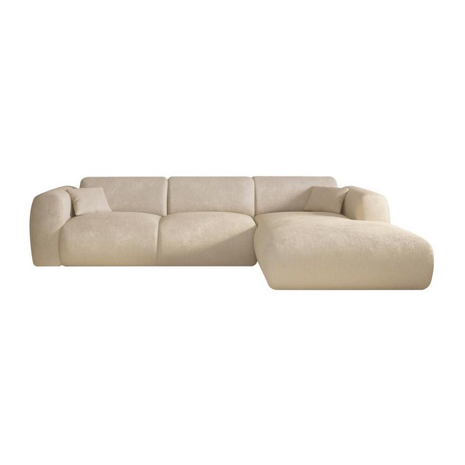 Maison Céphy Großes Ecksofa - Ecke rechts - Strukturstoff - Beige - POGNI von Maison Céphy  