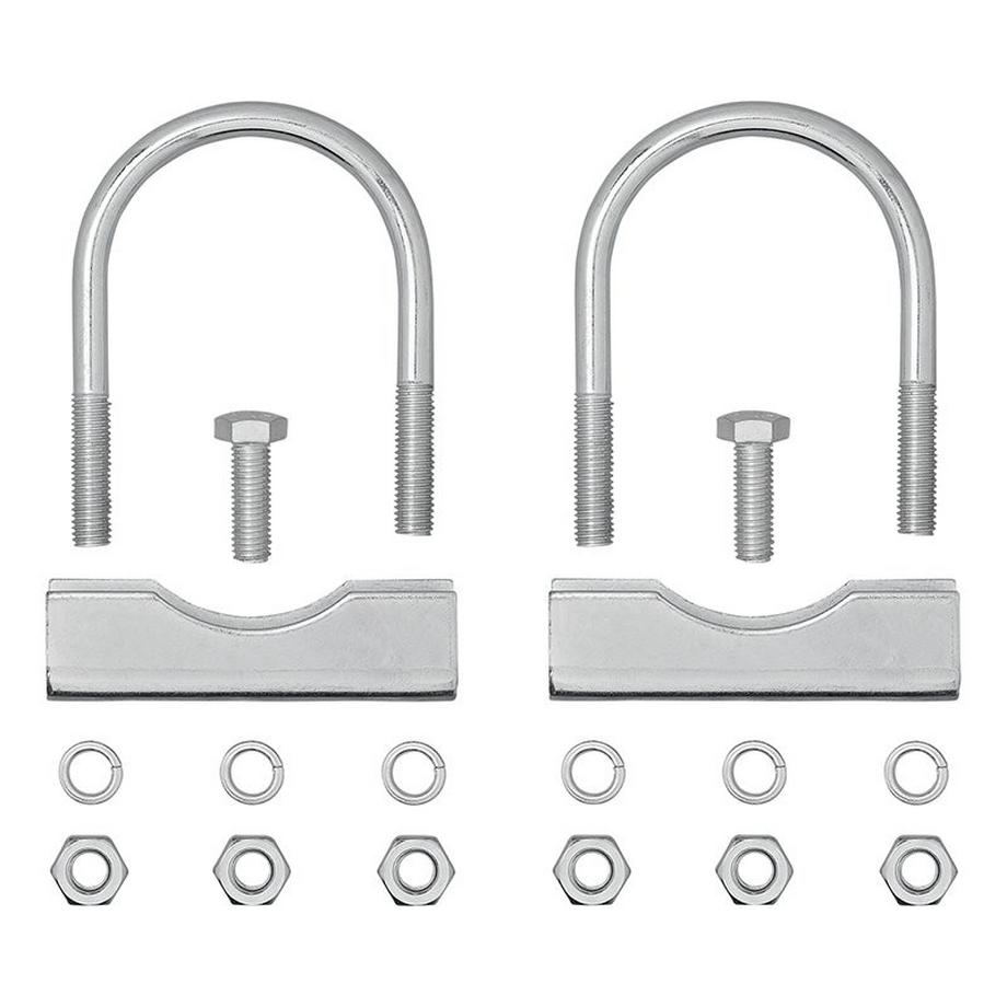 Pricenet  Staffa a U tonda 60/70mm per morsetto ruotino - set da 2 pezzi 