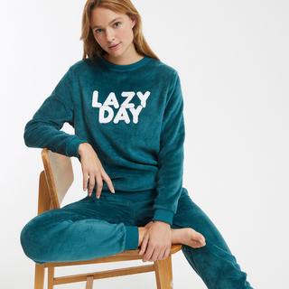 SO'HOME Pyjama Polaire avec Message  