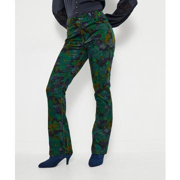 Moleskinhose mit Blumenmuster