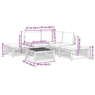 VidaXL set salotto da giardino Legno  