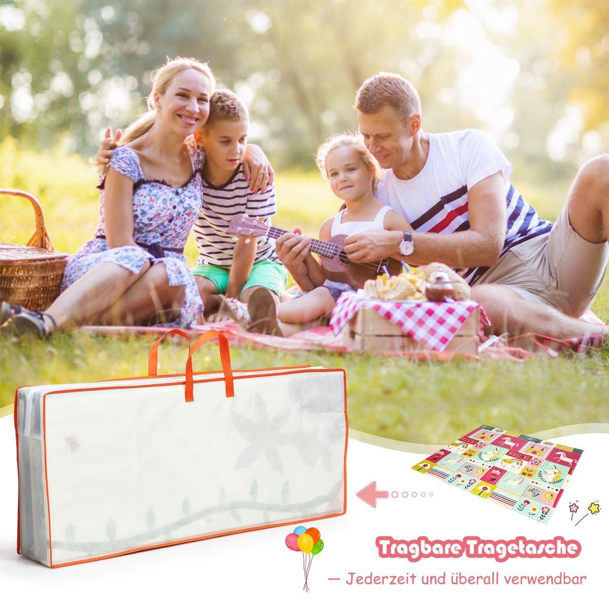 B2X  Baby Krabbeldecke Spielmatte faltbar Babymatte doppelseitig Spielteppich Rot 