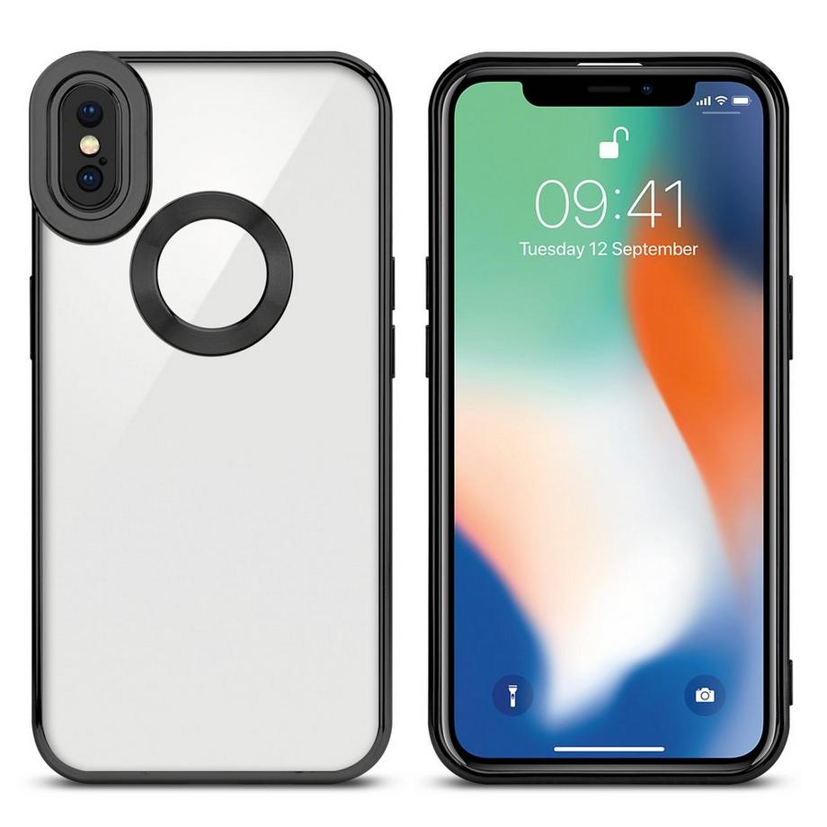 Cadorabo  Housse compatible avec Apple iPhone X / XS - Coque de protection en silicone TPU flexible avec application Chrome 