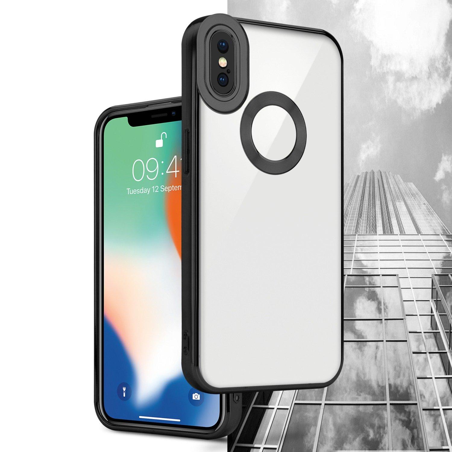 Cadorabo  Hülle für Apple iPhone X  XS mit Chrome Applikation 