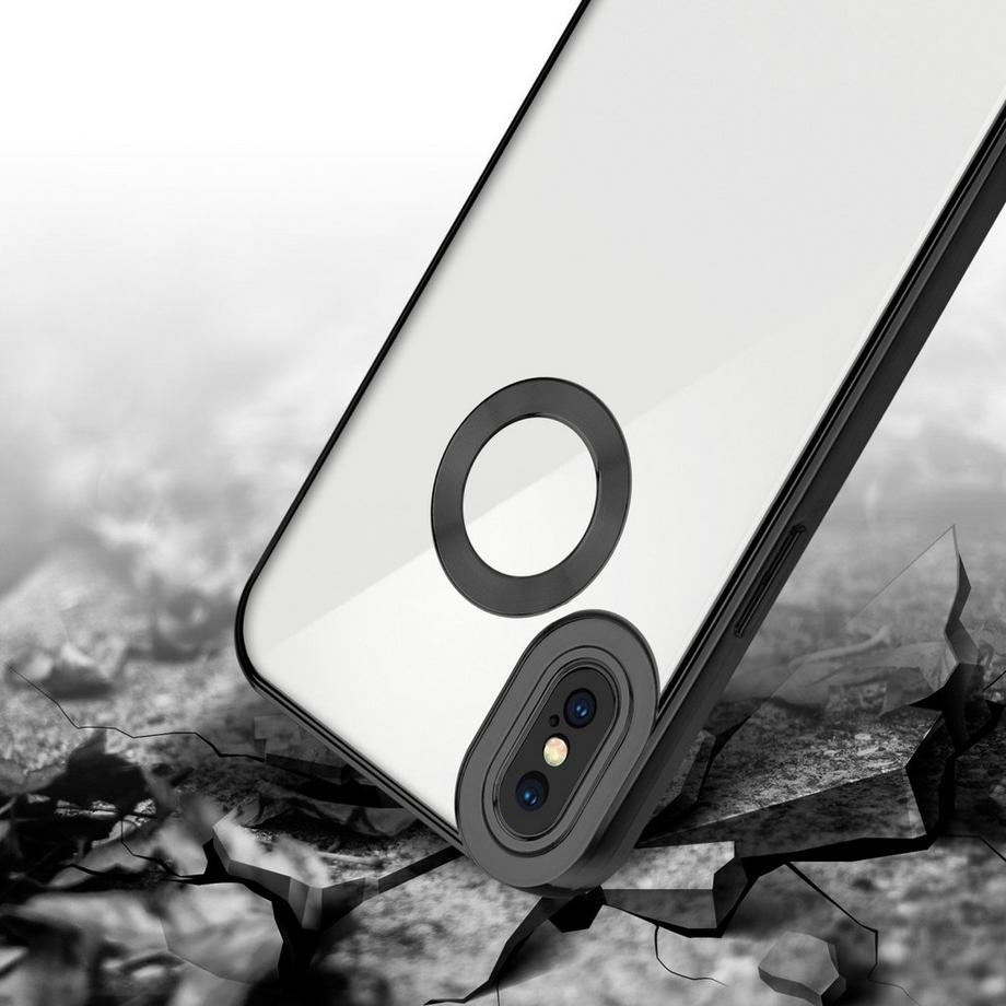 Cadorabo  Housse compatible avec Apple iPhone X / XS - Coque de protection en silicone TPU flexible avec application Chrome 