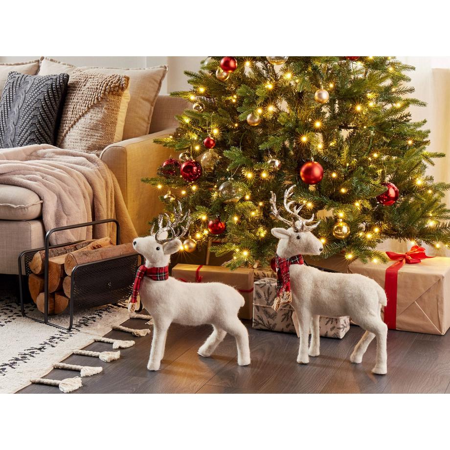 Beliani Dekofigur aus Webpelz Klassisch MUSTOLA  