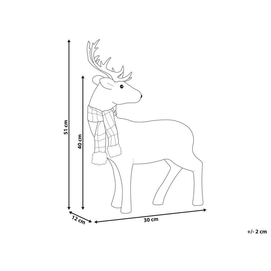 Beliani Dekofigur aus Webpelz Klassisch MUSTOLA  