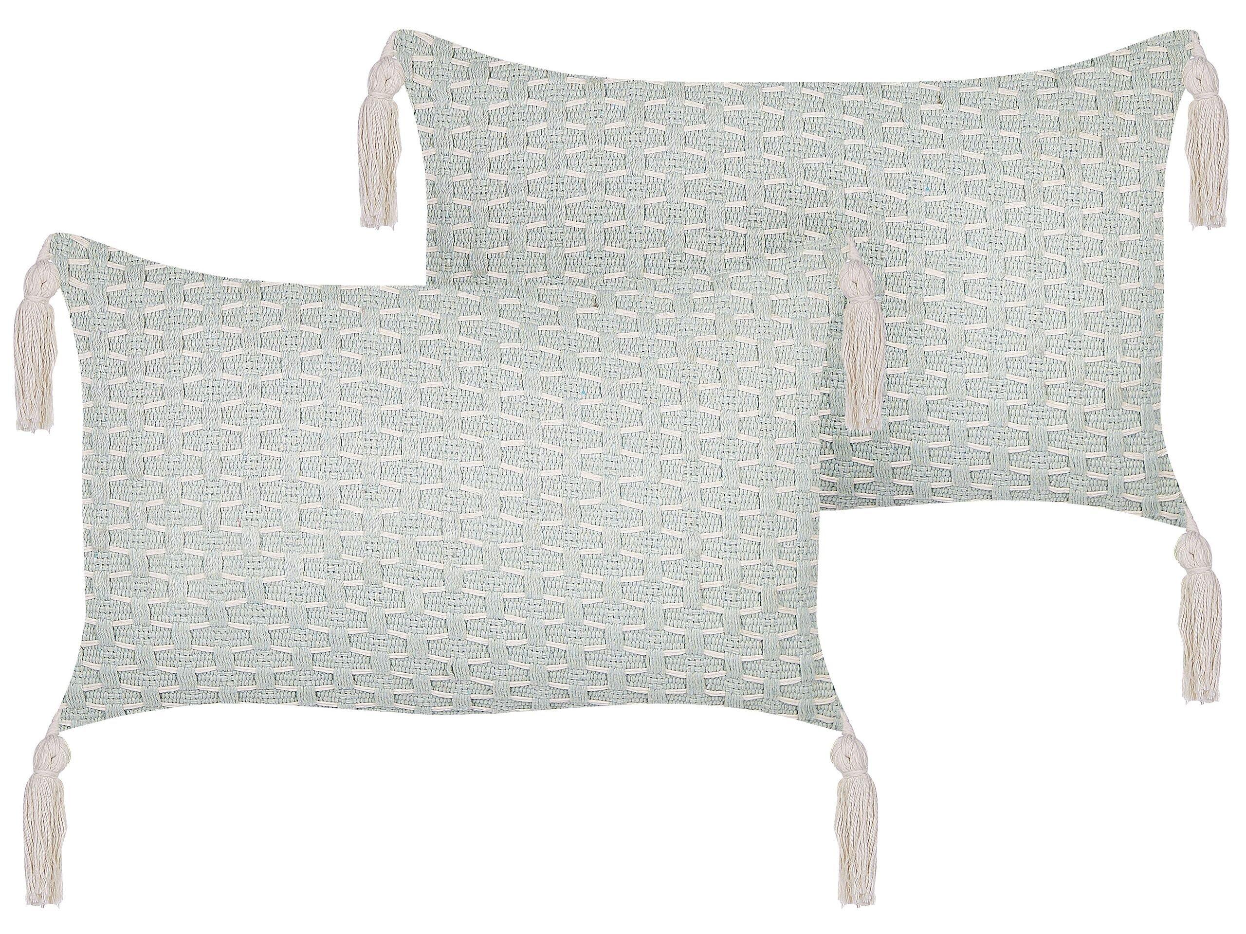 Beliani Lot de 2 coussins en Polyester Boho HAKONE  