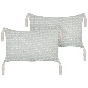 Lot de 2 coussins décoratifs en Polyester Boho HAKONE