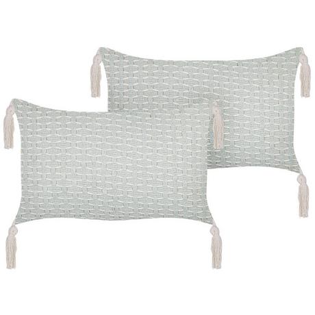 Beliani Lot de 2 coussins en Polyester Boho HAKONE  