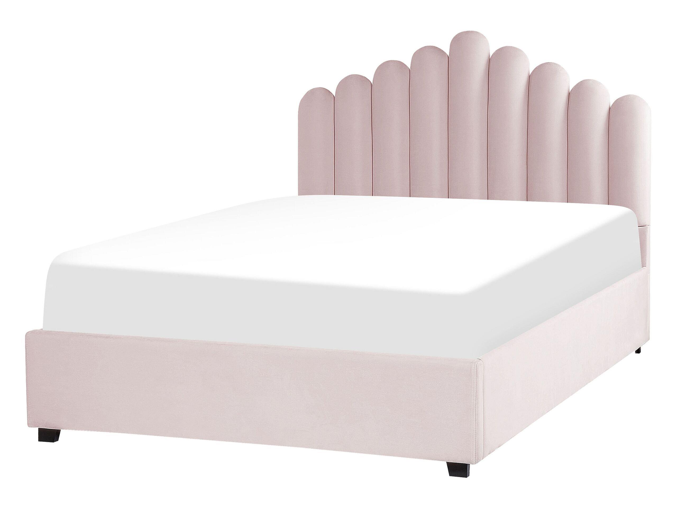 Beliani Bett mit Bettkasten aus Samtstoff Modern VINCENNES  