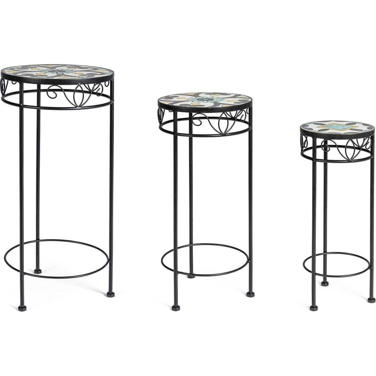 mutoni Garten Table d&#039;appoint Positano ronde (set de 3)  