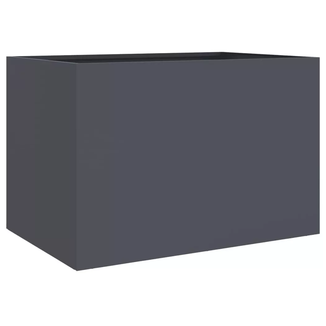 Jardinière anthracite 62x47x46 cm acier